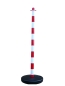 Preview: chain-post-delineator-white-red-plastic-base-1300-mm