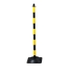 Preview: chain-post-delineator-yellow-black-recycling-base-1100-mm