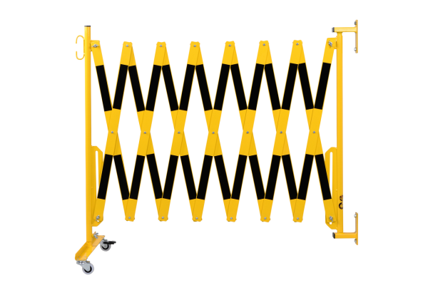 safety-gate-black-yellow-4-m-roller-feet-wall-mounting