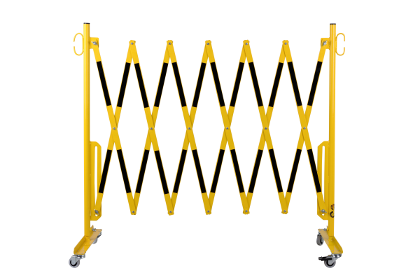 safety-gate-black-yellow-3,6-m-roller-feet