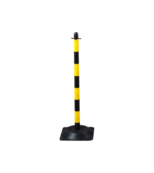 chain-post-delineator-yellow-black-recycling-base